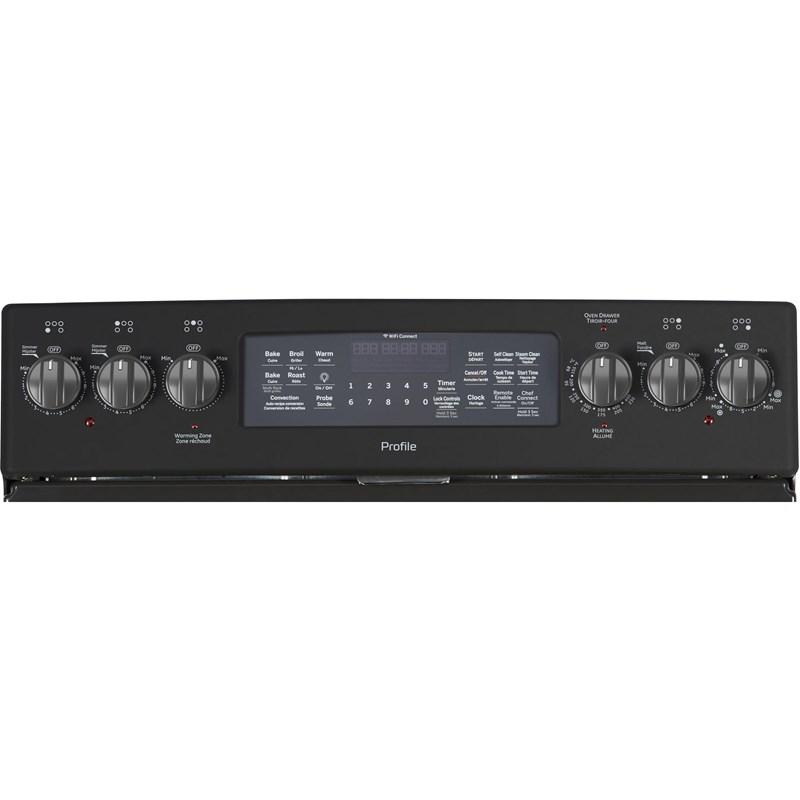 GE Profile - 6.2 cu. ft Electric Range in Black - PCB987EMDS