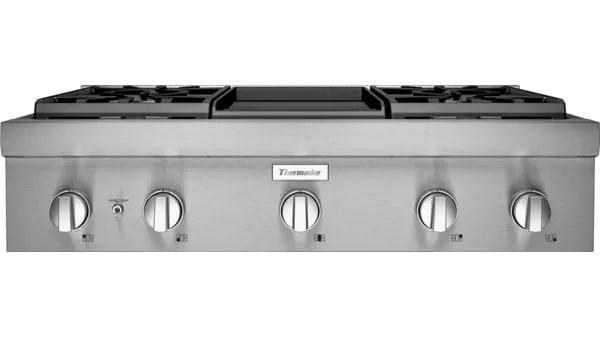 Thermador - 35.9375 inch wide Gas Cooktop in Stainless - PCG364WD