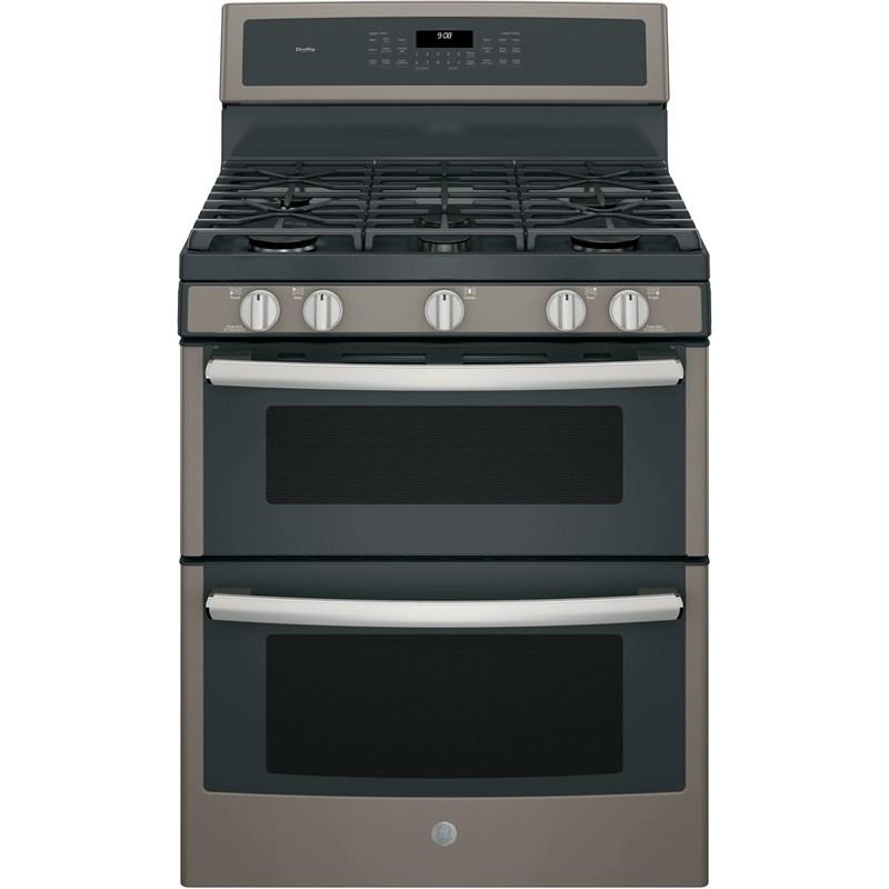 GE Profile - 6.8 cu. ft Gas Range in Grey - PCGB960EEMES