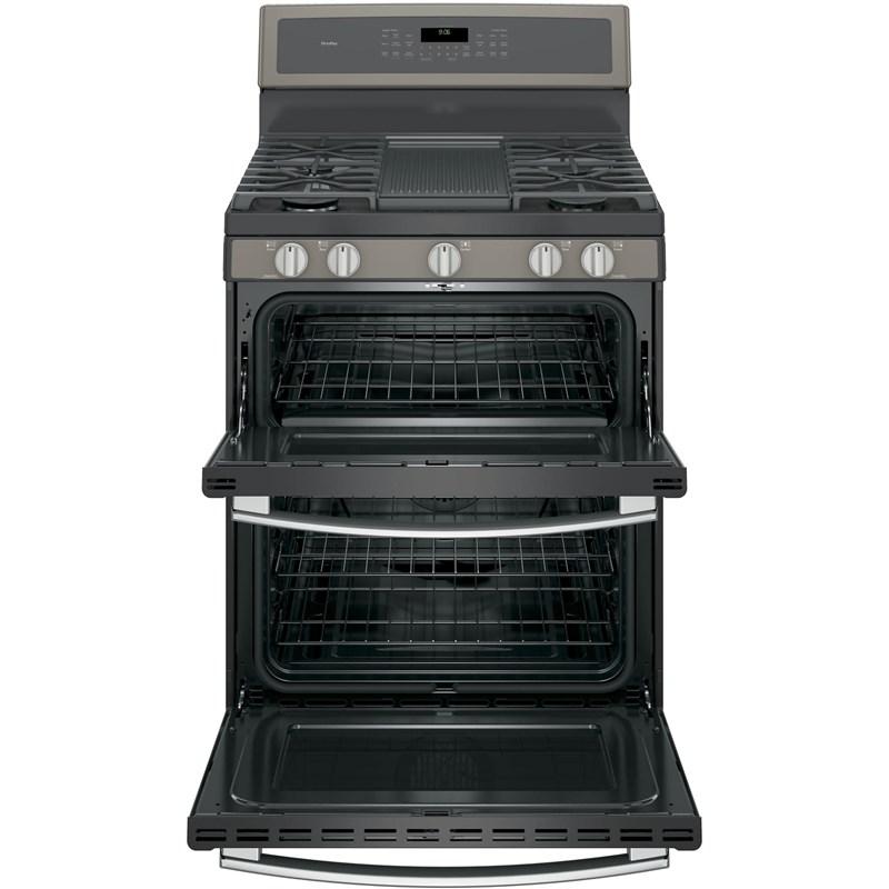 GE Profile - 6.8 cu. ft Gas Range in Grey - PCGB960EEMES