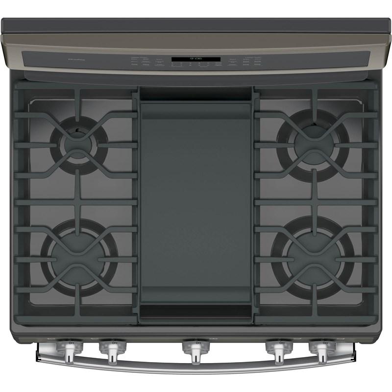 GE Profile - 6.8 cu. ft Gas Range in Grey - PCGB960EEMES