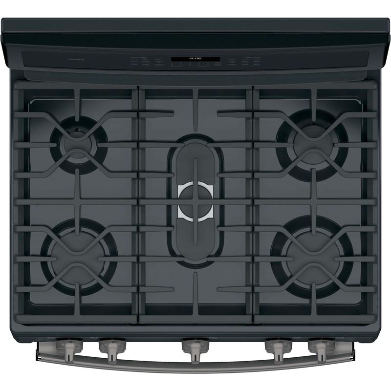 GE Profile - 6.8 cu. ft Gas Range in Black - PCGB960FEJDS