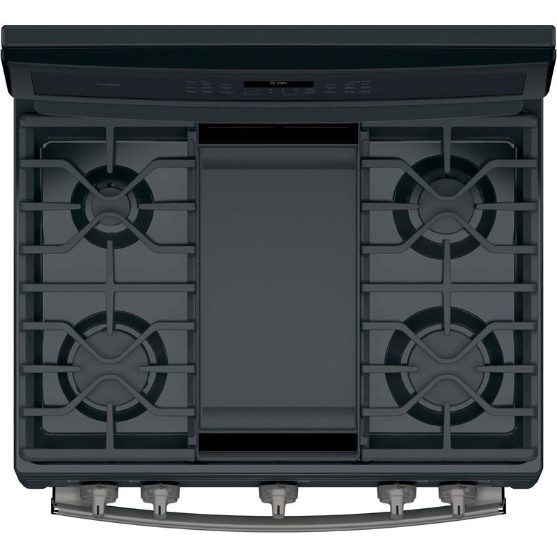 GE Profile - 6.8 cu. ft Gas Range in Black - PCGB960FEJDS