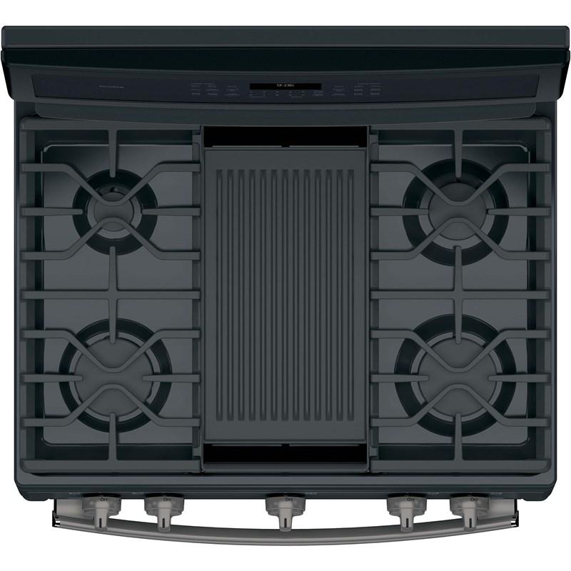 GE Profile - 6.8 cu. ft Gas Range in Black - PCGB960FEJDS