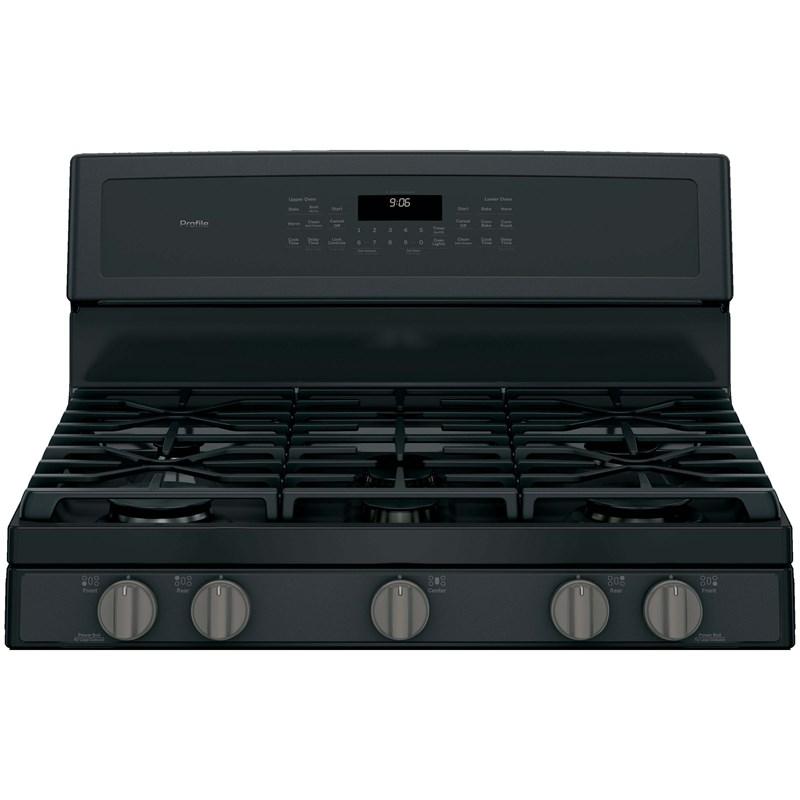GE Profile - 6.8 cu. ft Gas Range in Black - PCGB960FEJDS