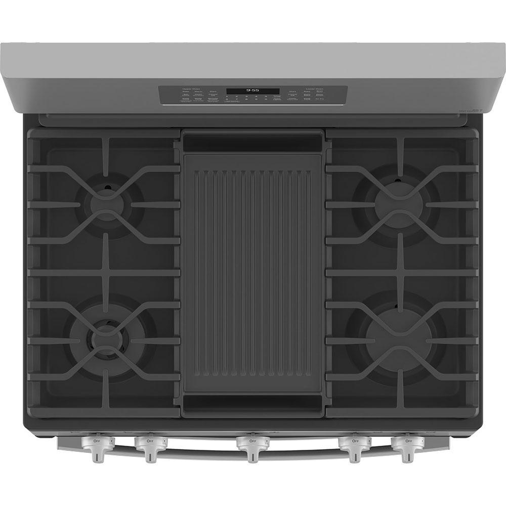 GE Profile - 6.8 cu. ft Gas Range in Stainless - PCGB965YPFS