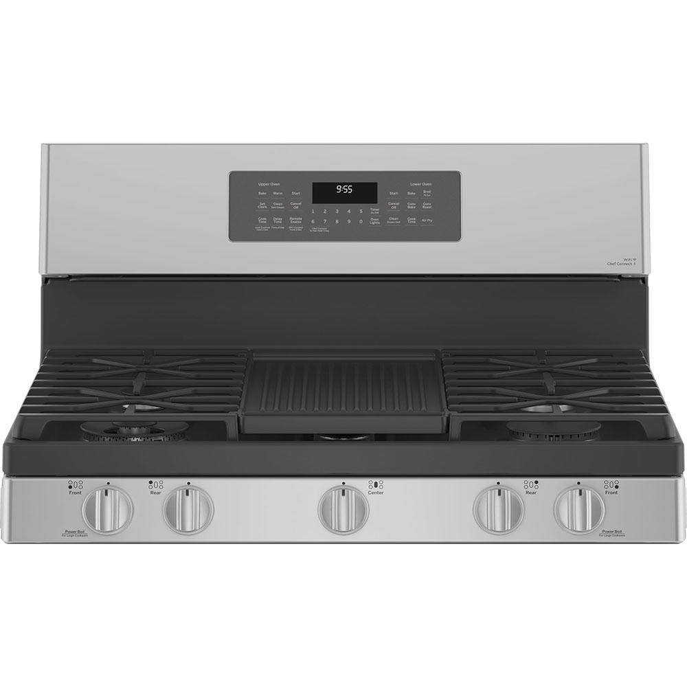 GE Profile - 6.8 cu. ft Gas Range in Stainless - PCGB965YPFS
