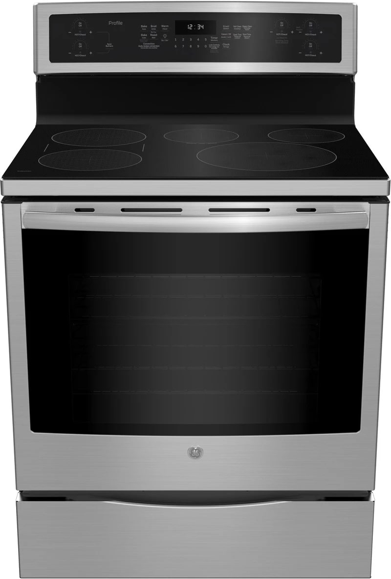 GE Profile - 6.2 cu. ft Electric Range in Stainless - PCHB920BTMS