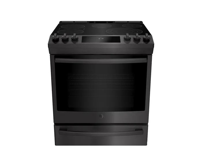 GE Profile - 5.3 cu. ft Electric Range in Black Stainless - PCS940BTMS