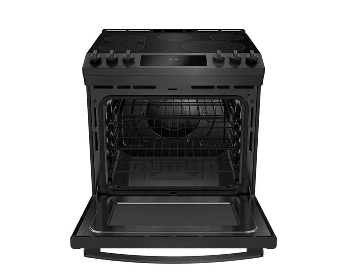 GE Profile - 5.3 cu. ft Electric Range in Black Stainless - PCS940BTMS
