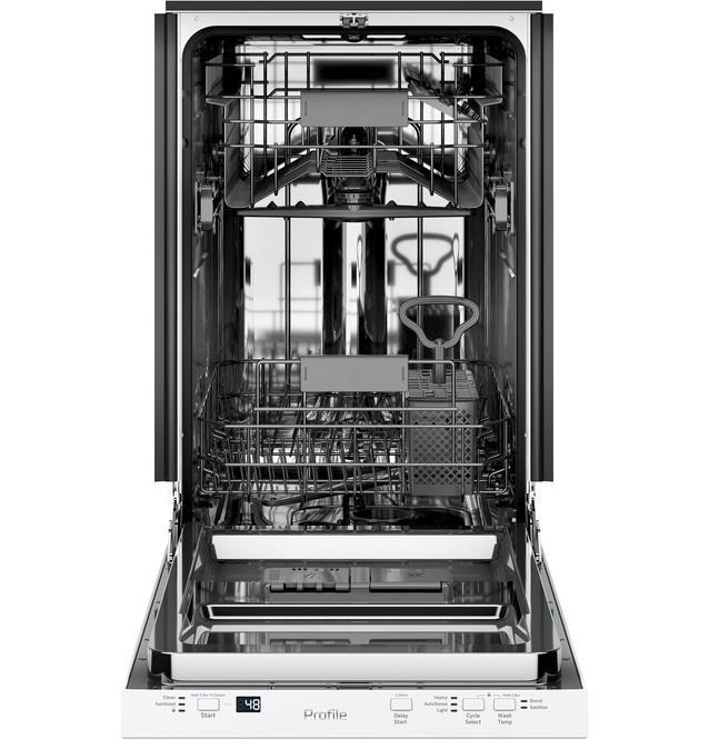 GE Profile - 47 dBA Built In Dishwasher in White - PDT145SGLWW