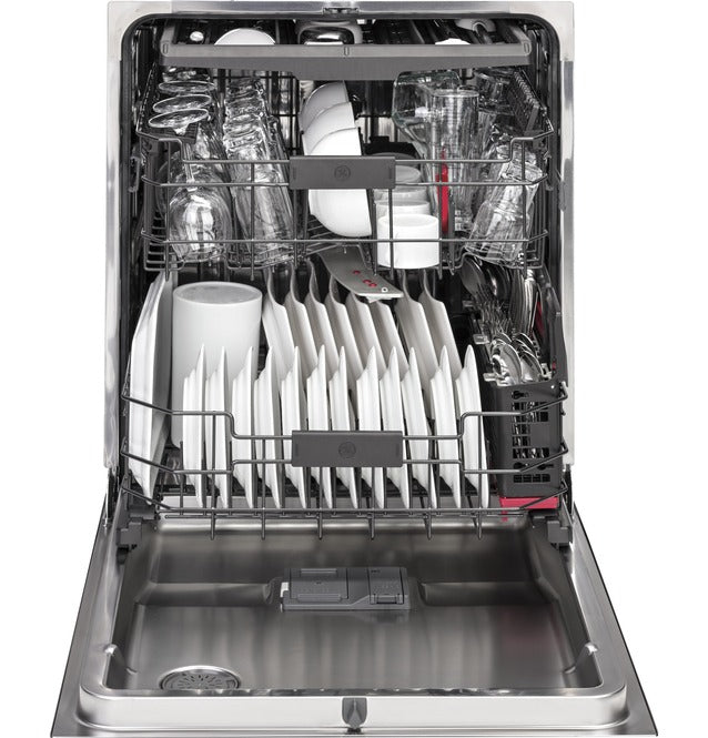GE Profile - 40 dBA Built In Dishwasher in Black - PDT855SFLDS