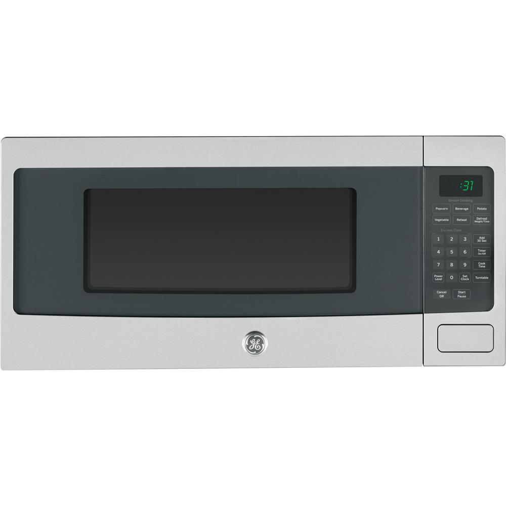 GE Profile - 1.1 cu. Ft Counter top Microwave in Stainless - PEM10SFC