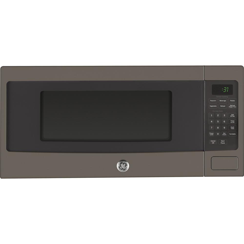 GE Profile - 1.1 cu. Ft Counter top Microwave in Grey - PEM10SLFC