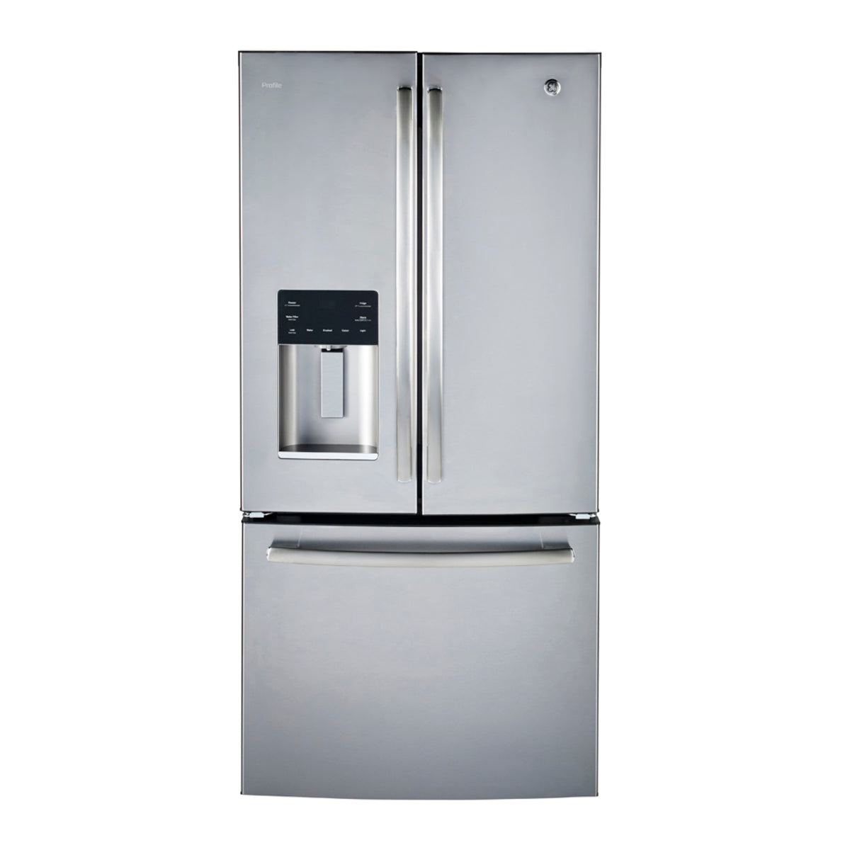 GE Profile - 32.75 Inch 23.6 cu. ft French Door Refrigerator in Stainless - PFE24HYRKFS