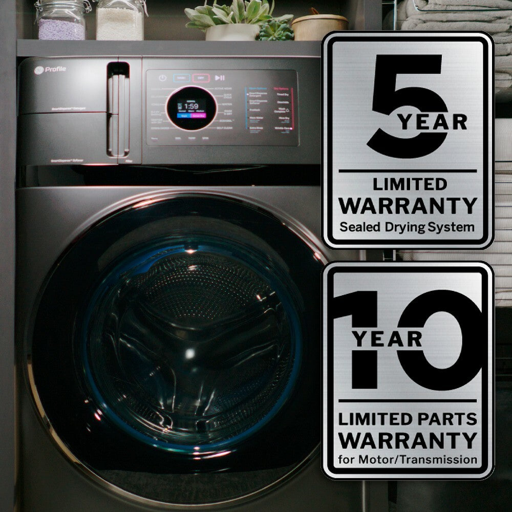 GE Profile - 5.5 cu. Ft Combo All-In-One Washer And Dryer in Grey - PFQ97HSPVDS