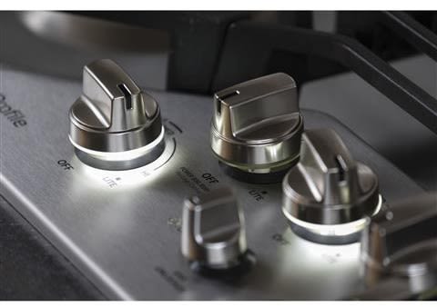 GE Profile - 35.98 inch wide Gas Cooktop in Stainless - PGP9036SLSS