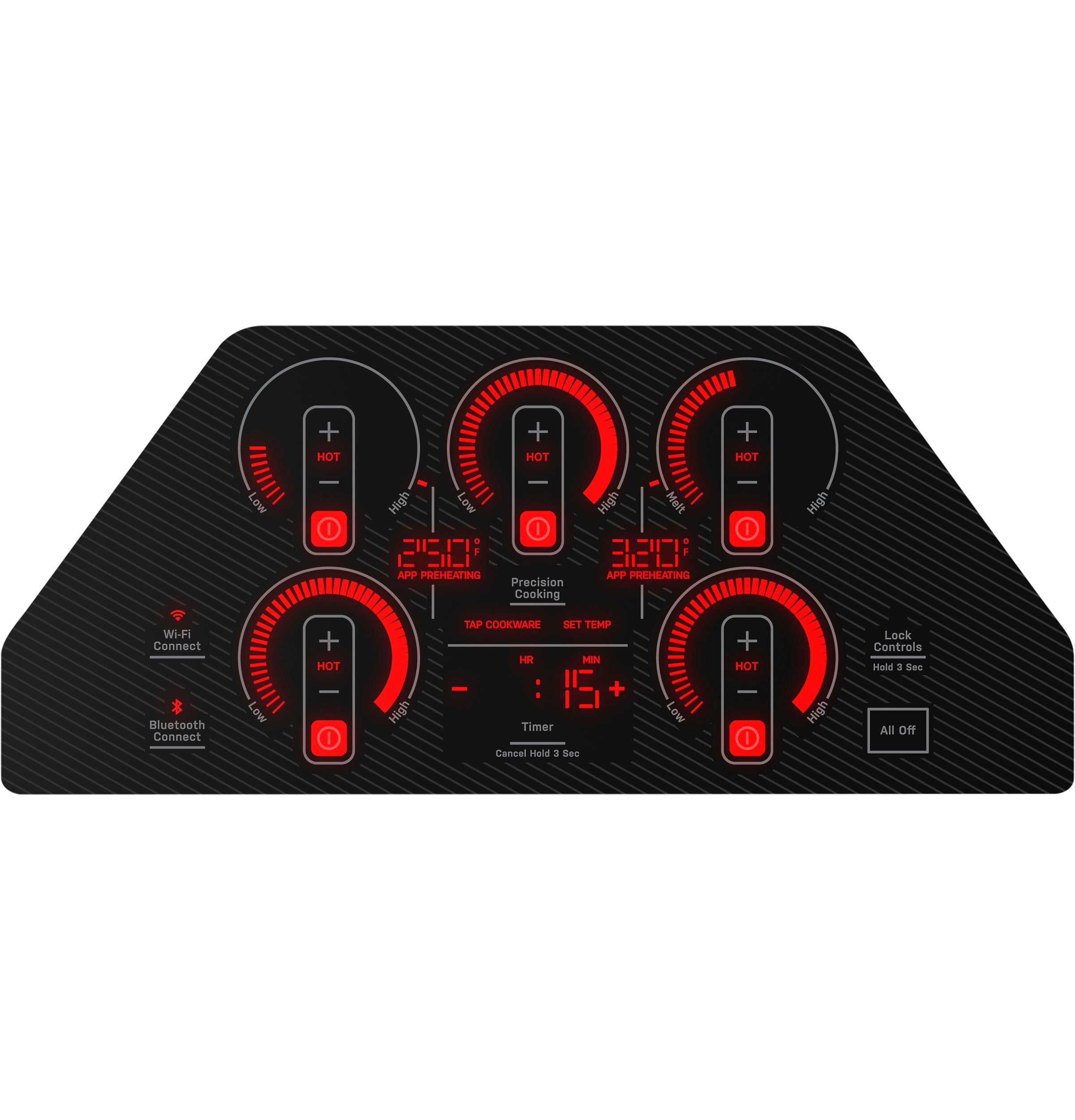 GE Profile - 23.13 Inch Induction Cooktop in Black - PHP7036DTBB