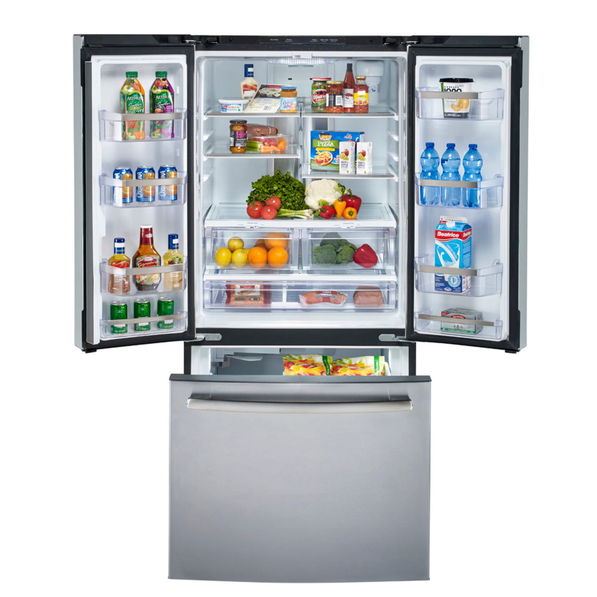 GE Profile - 29.75 Inch 20.8 cu. ft French Door Refrigerator in Stainless - PNE21NYRKFS