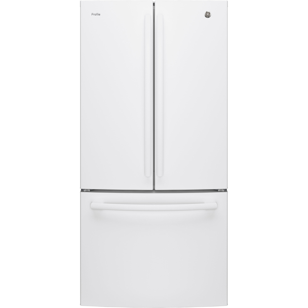 GE Profile - 32.75 Inch 24.8 cu. ft French Door Refrigerator in White - PNE25NGLKWW