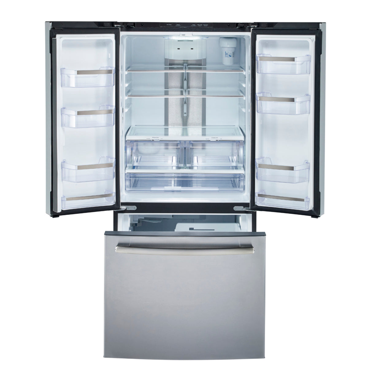 GE Profile - 32.75 Inch 24.8 cu. ft French Door Refrigerator in Stainless - PNE25NYRKFS