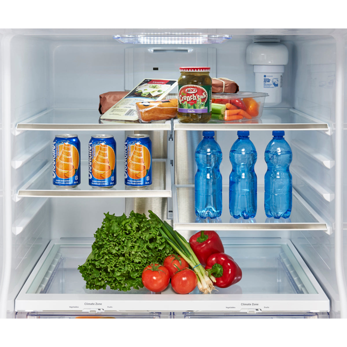 GE Profile - 32.75 Inch 24.8 cu. ft French Door Refrigerator in Stainless - PNE25NYRKFS