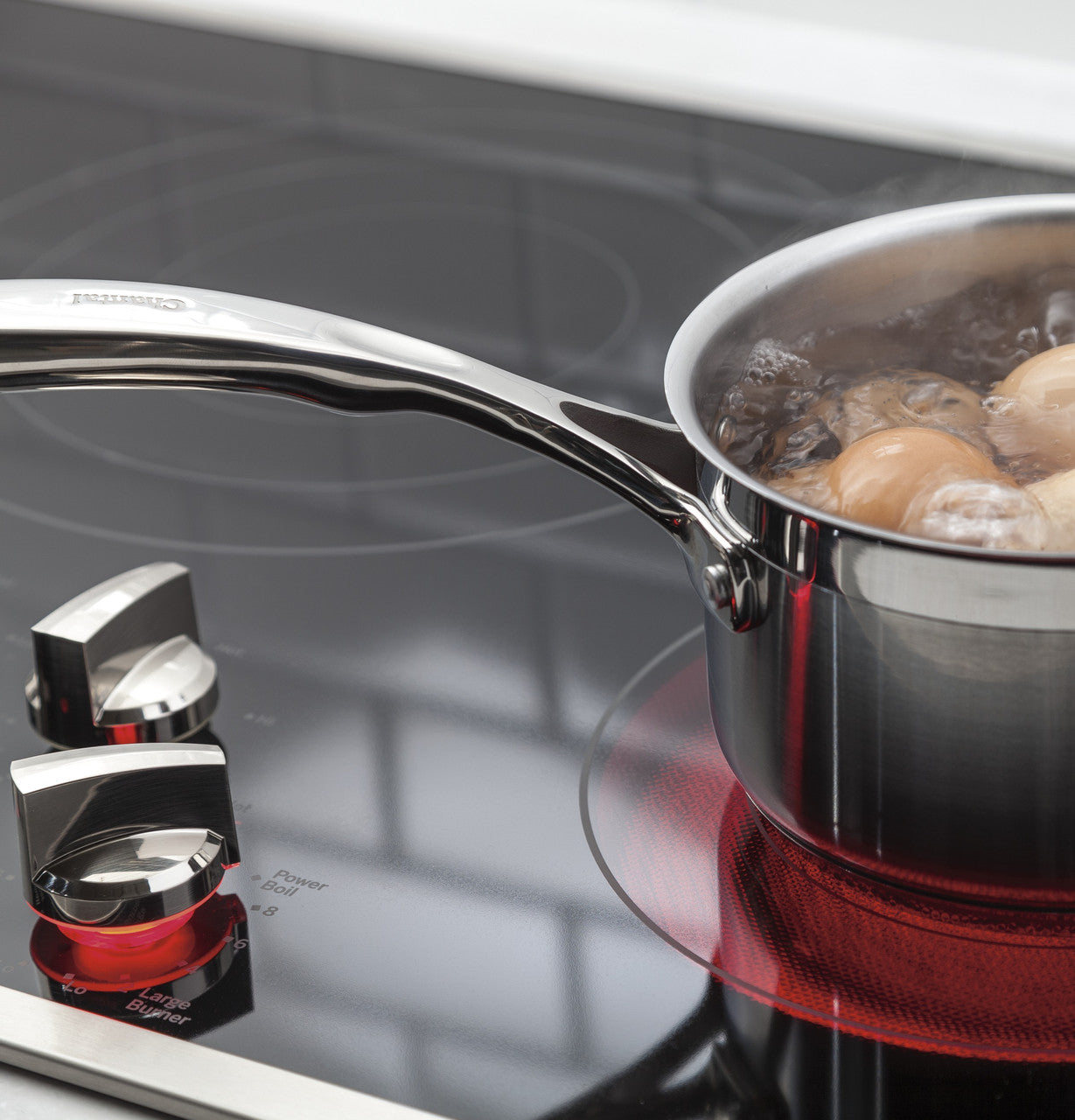 GE Profile - 36.125 Inch Electric Cooktop in Black - PP7036SJSS