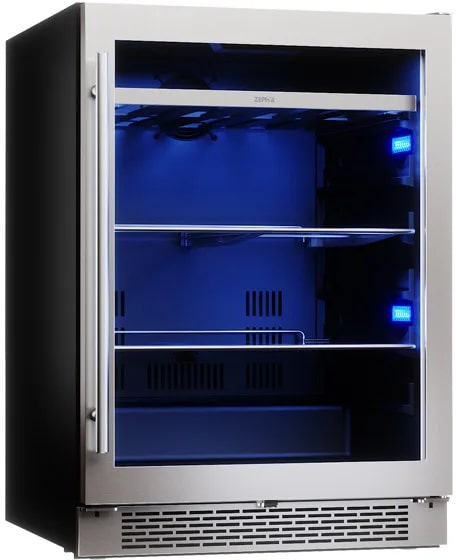 Zephyr - 23.875 Inch 5.6 cu. ft Beverage Centre Refrigerator in Stainless - PRB24C01BG