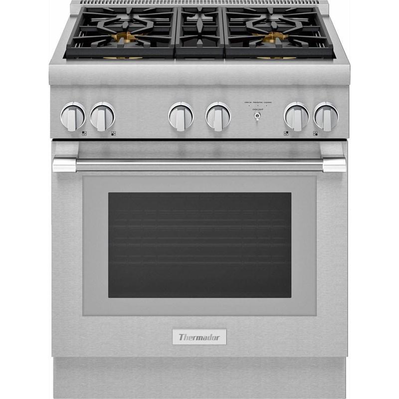Thermador - 4.4 cu. ft Dual Fuel Range in Stainless - PRD304WHC