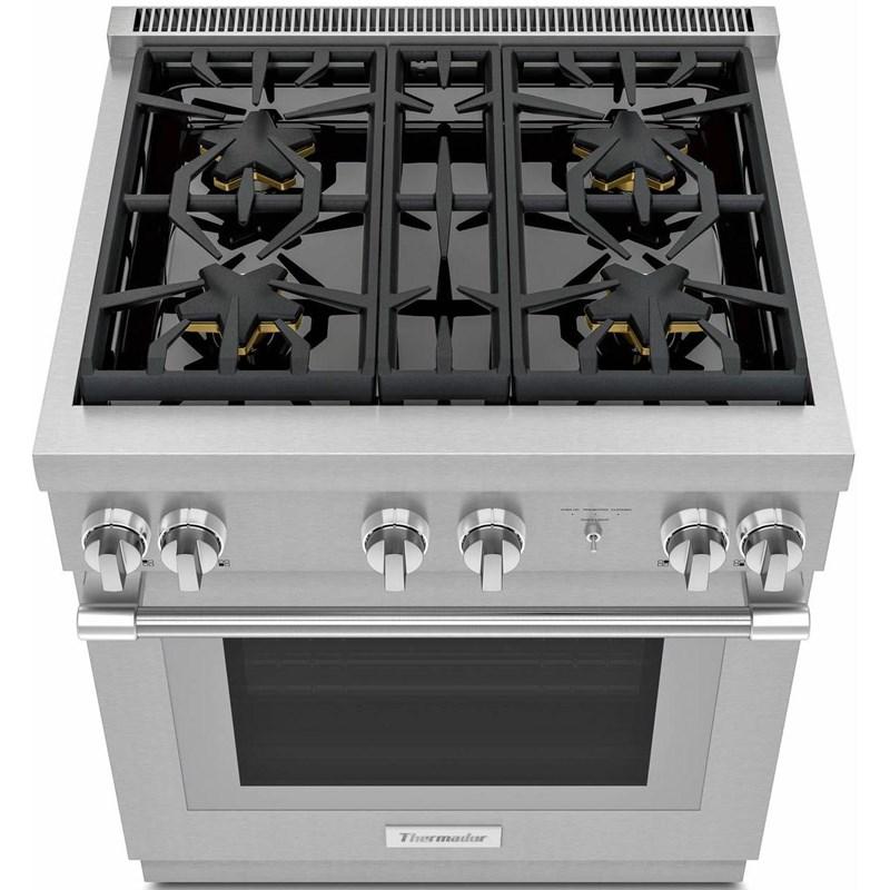 Thermador - 4.4 cu. ft Dual Fuel Range in Stainless - PRD304WHC