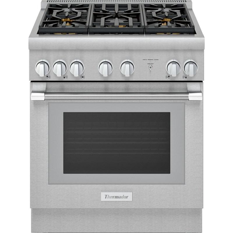 Thermador - 4.4 cu. ft Dual Fuel Range in Stainless - PRD305WHC