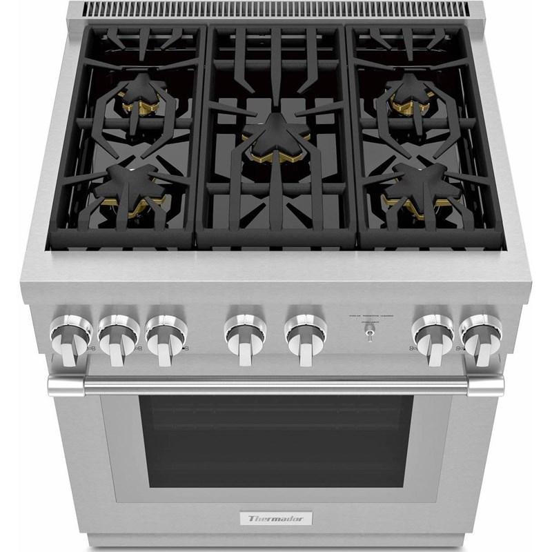 Thermador - 4.4 cu. ft Dual Fuel Range in Stainless - PRD305WHC