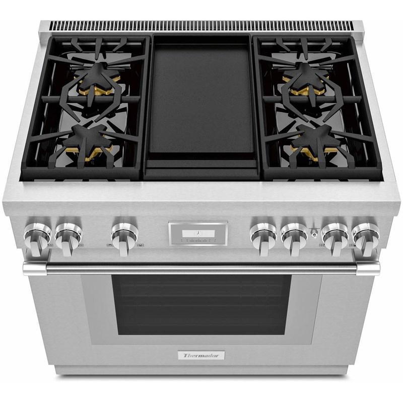Thermador - 4.9 cu. ft Dual Fuel Range in Stainless - PRD364WDHC