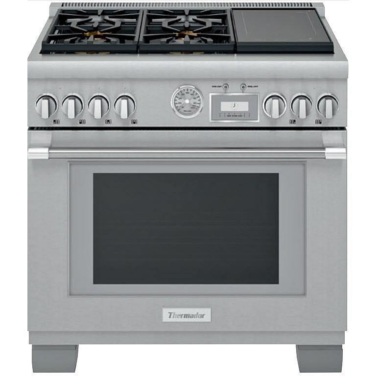 Thermador - 5.7 cu. ft Dual Fuel Range in Stainless - PRD364WIGC