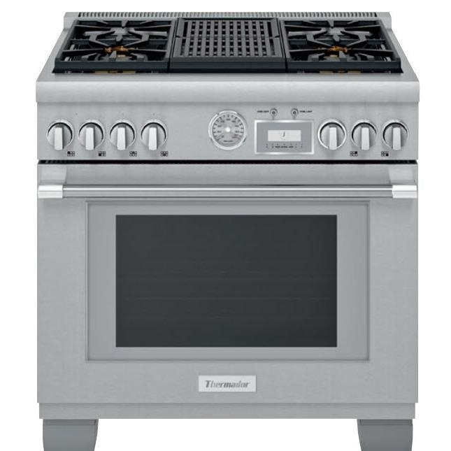 Thermador - 5.7 cu. ft Dual Fuel Range in Stainless - PRD364WLGC