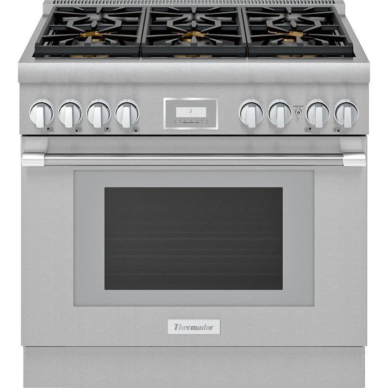 Thermador - 4.9 cu. ft Dual Fuel Range in Stainless - PRD366WHC