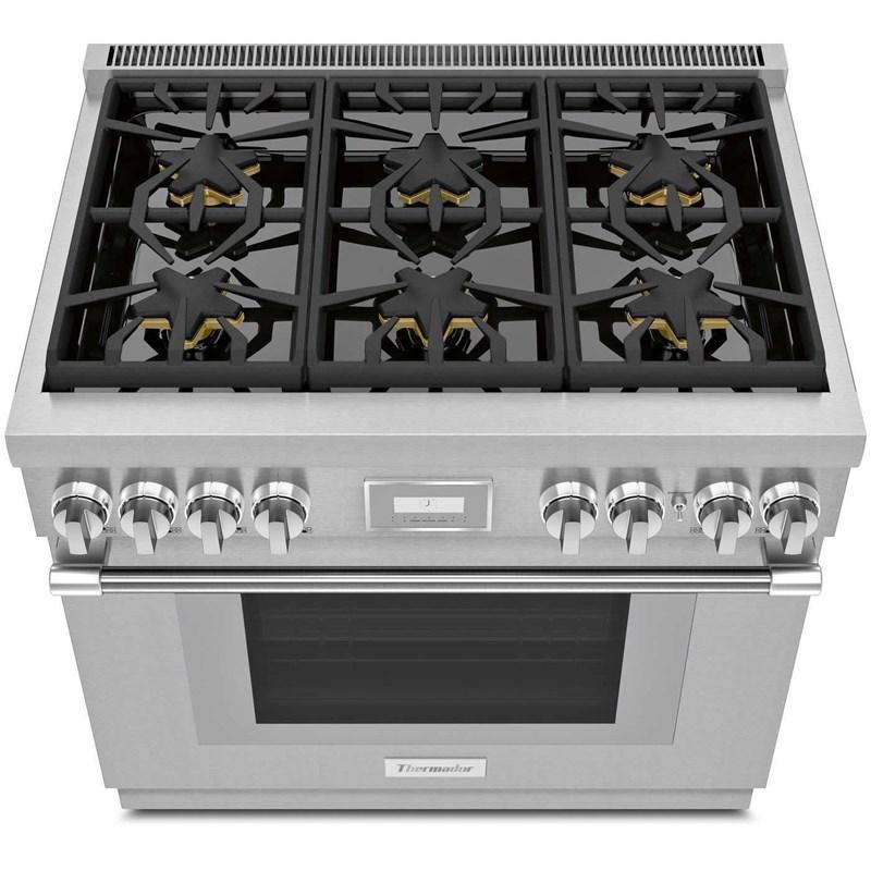 Thermador - 4.9 cu. ft Dual Fuel Range in Stainless - PRD366WHC