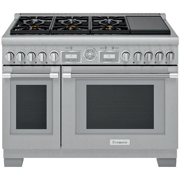 Thermador - 8.2 cu. ft Dual Fuel Range in Stainless - PRD486WIGC