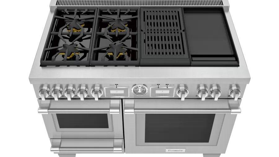 Thermador - 6.5 cu. ft Dual Fuel Range in Stainless - PRD48WCSGC