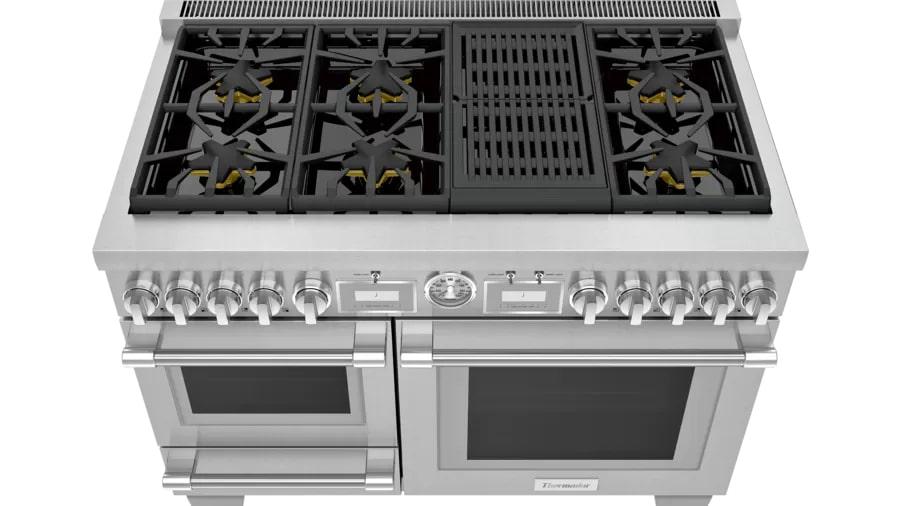Thermador - 6.5 cu. ft Dual Fuel Range in Stainless - PRD48WLSGC