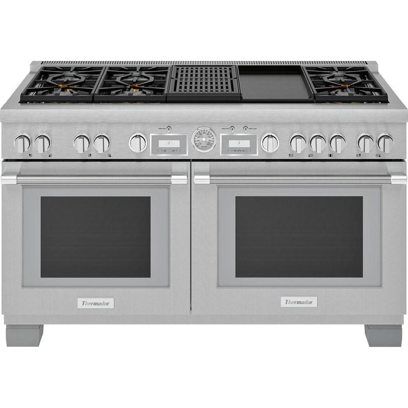 Thermador - 10.6 cu. ft Dual Fuel Range in Stainless - PRD606WCG