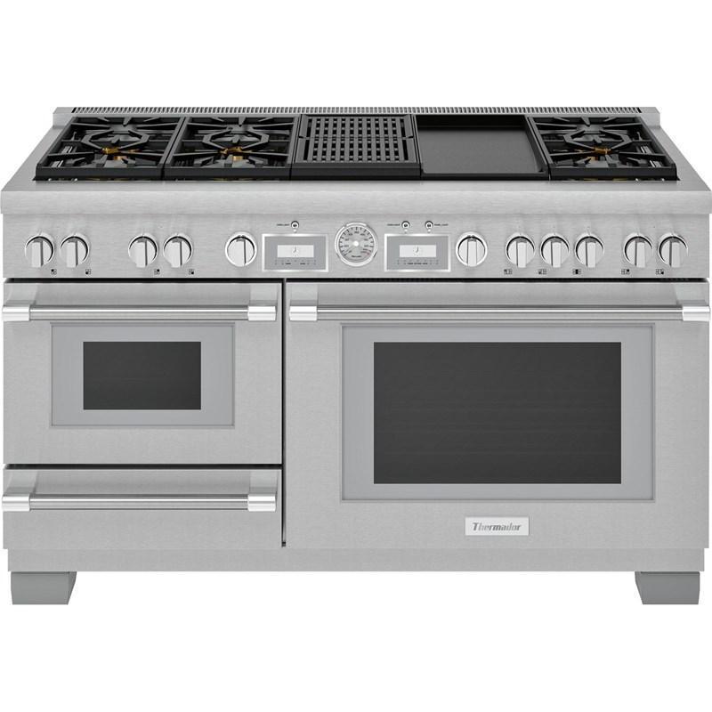 Thermador - 7.3 cu. ft Dual Fuel Range in Stainless - PRD606WCSG