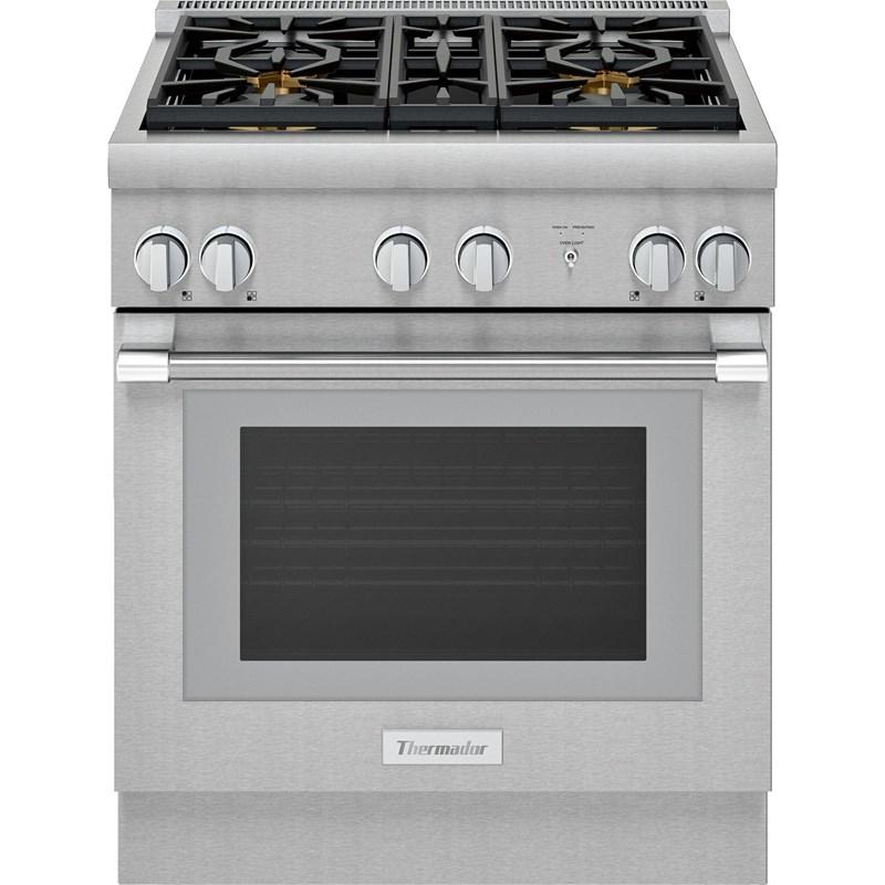 Thermador - 4.6 cu. ft Gas Range in Stainless - PRG304WH