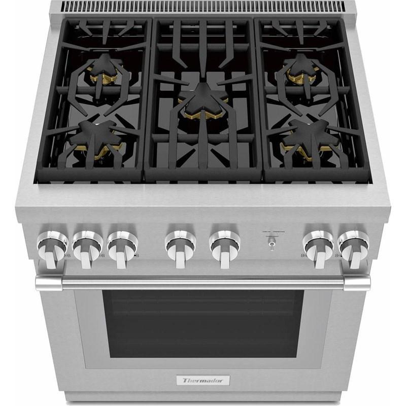 Thermador - 4.6 cu. ft Gas Range in Stainless - PRG305WH
