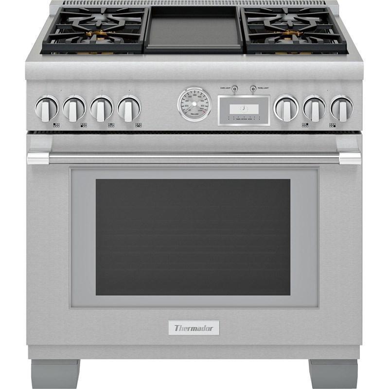 Thermador - 5.7 cu. ft Gas Range in Stainless - PRG364WDG