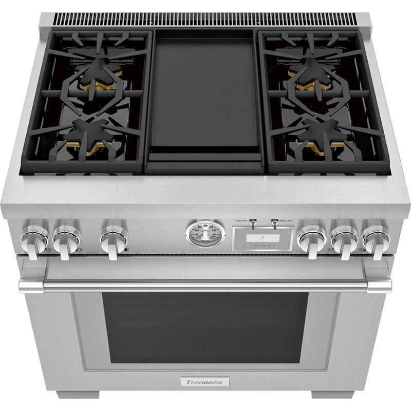 Thermador - 5.7 cu. ft Gas Range in Stainless - PRG364WDG
