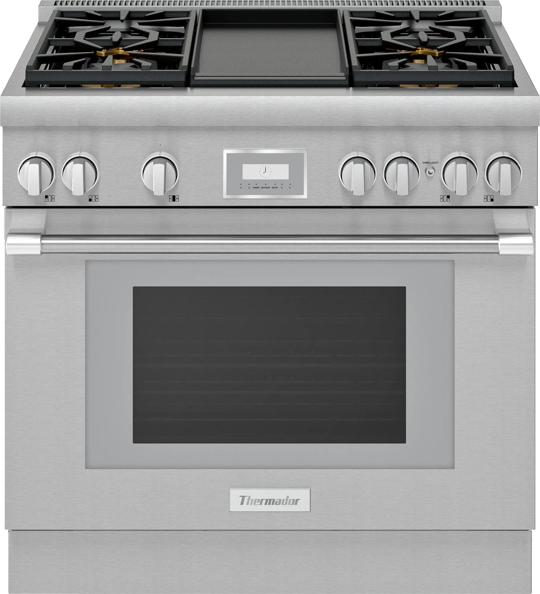 Thermador - 5.1 cu. ft Gas Range in Stainless - PRG364WDH