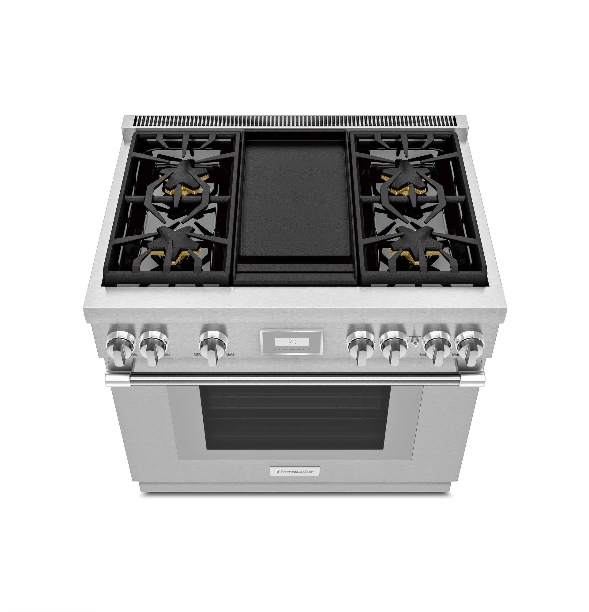 Thermador - 5.1 cu. ft Gas Range in Stainless - PRG364WDH