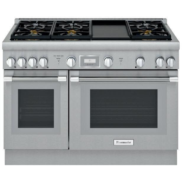 Thermador - 7.1 cu. ft Gas Range in Stainless - PRG486WDH