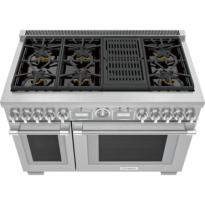 Thermador - 8.2 cu. ft Gas Range in Stainless - PRG486WLG